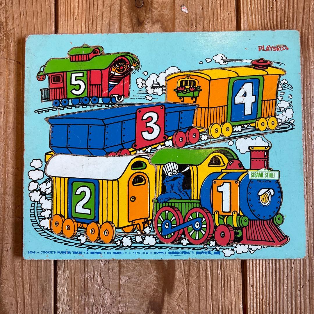 レトロ木製パズル 知育玩具 セサミストリート - メルカリ