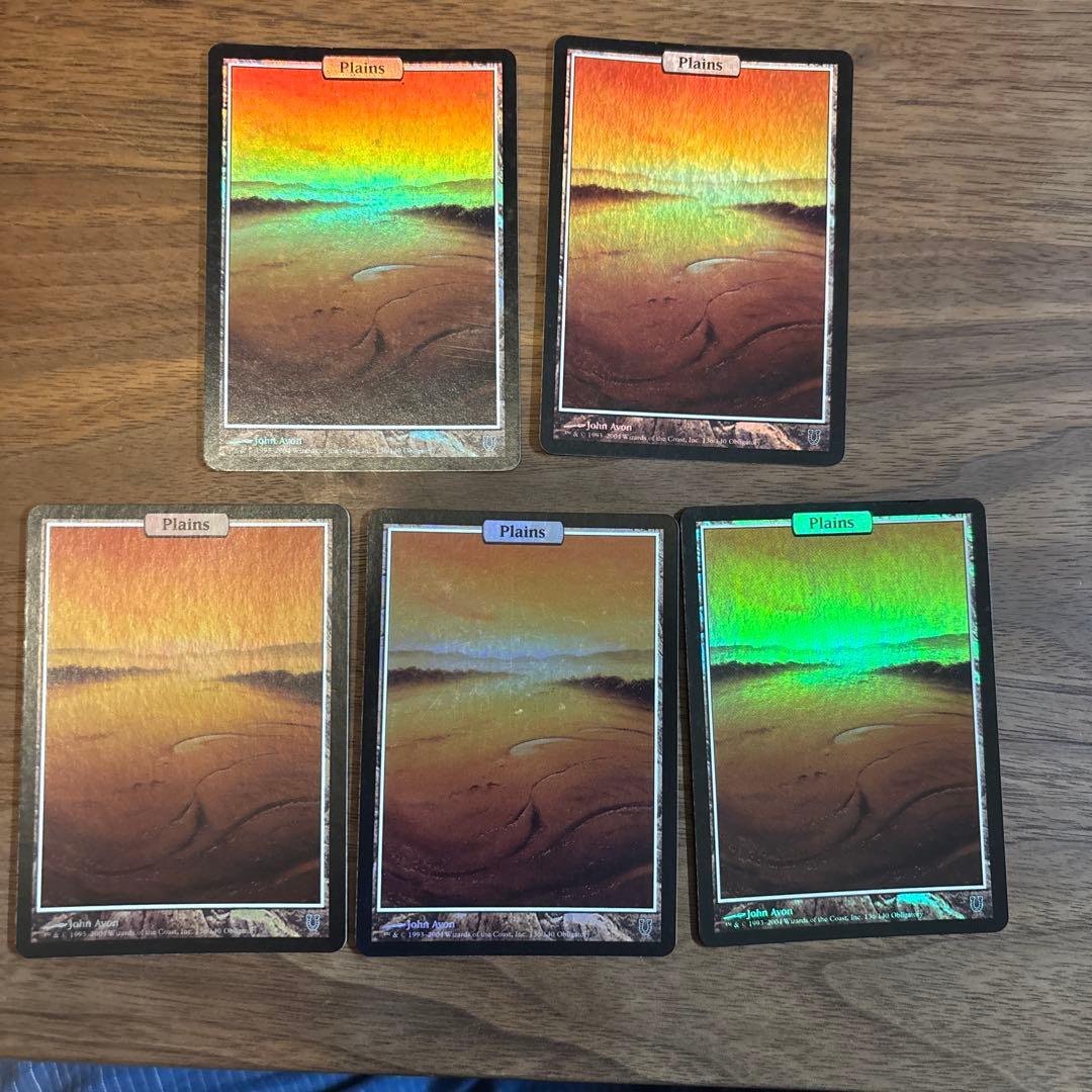 mtg 平地　UNH アンヒンジド　foil 5枚セット