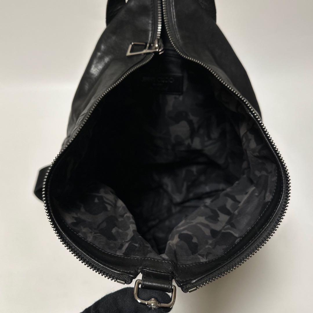 r89【美品】保証書付き ジミーチュウ フィッツロイ ブラック レザー