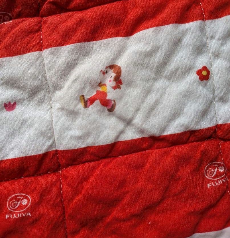 非売品 レア】ペコちゃん クッションブランケットストライプ