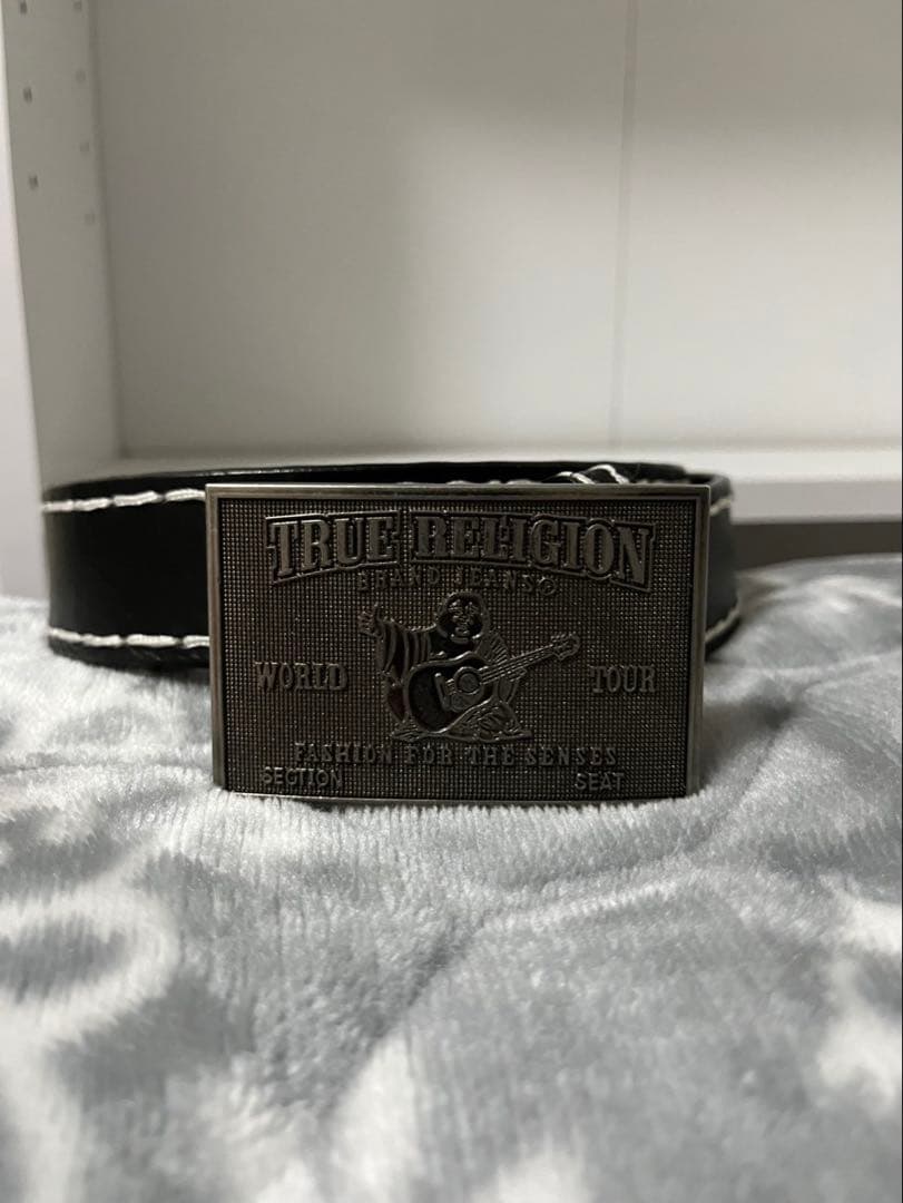 true religion ラインストーン ブラックベルト - メルカリ