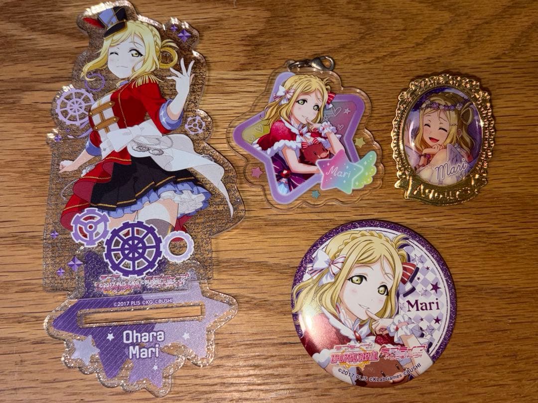 スクフェス 感謝祭 小原鞠莉 アクリルスタンド 缶バッジ ピン チャーム