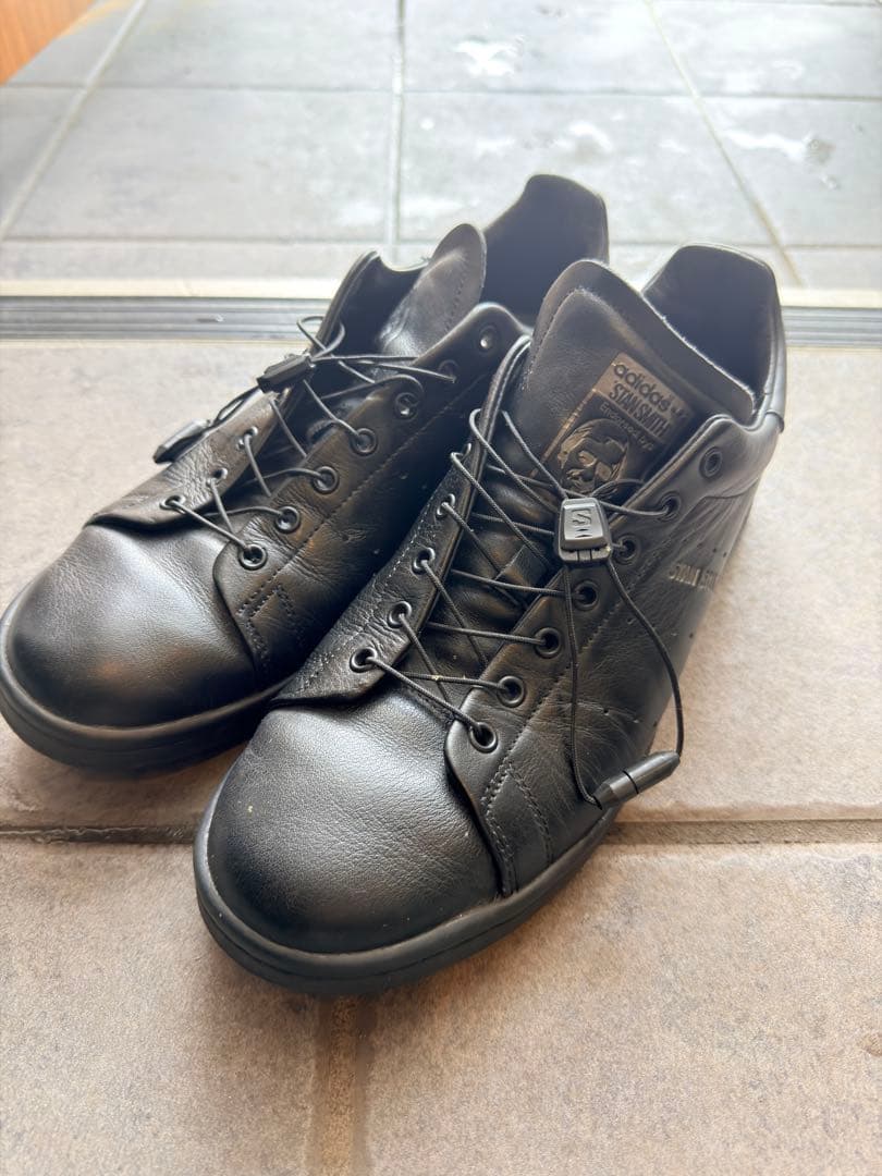 【美品/27.0cm】adidas STAN SMITH LUX ブラック adidas STAN SMITH LUX CBLACK/CBLACK/SANSTR（アディダス スタンス