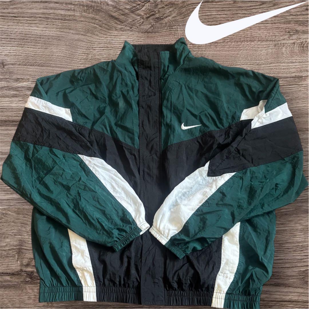 Nike 90's ナイロンジャケット グリーン/ブラック ナイキ