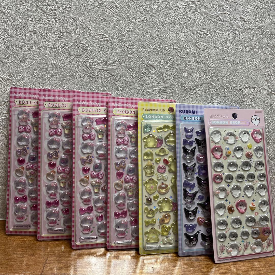 新品★サンスター文具　サンリオボンボンドロップシール　まとめ買いお値引きあり♡