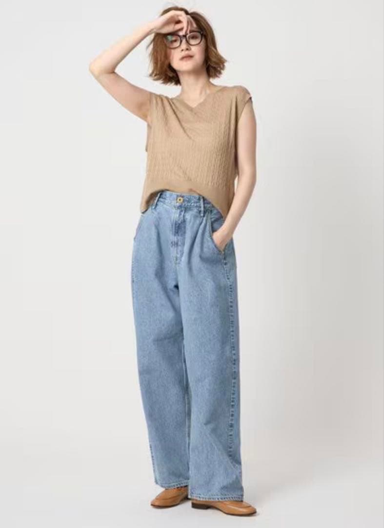 upper hights for conte タックデニムパンツ UN XS