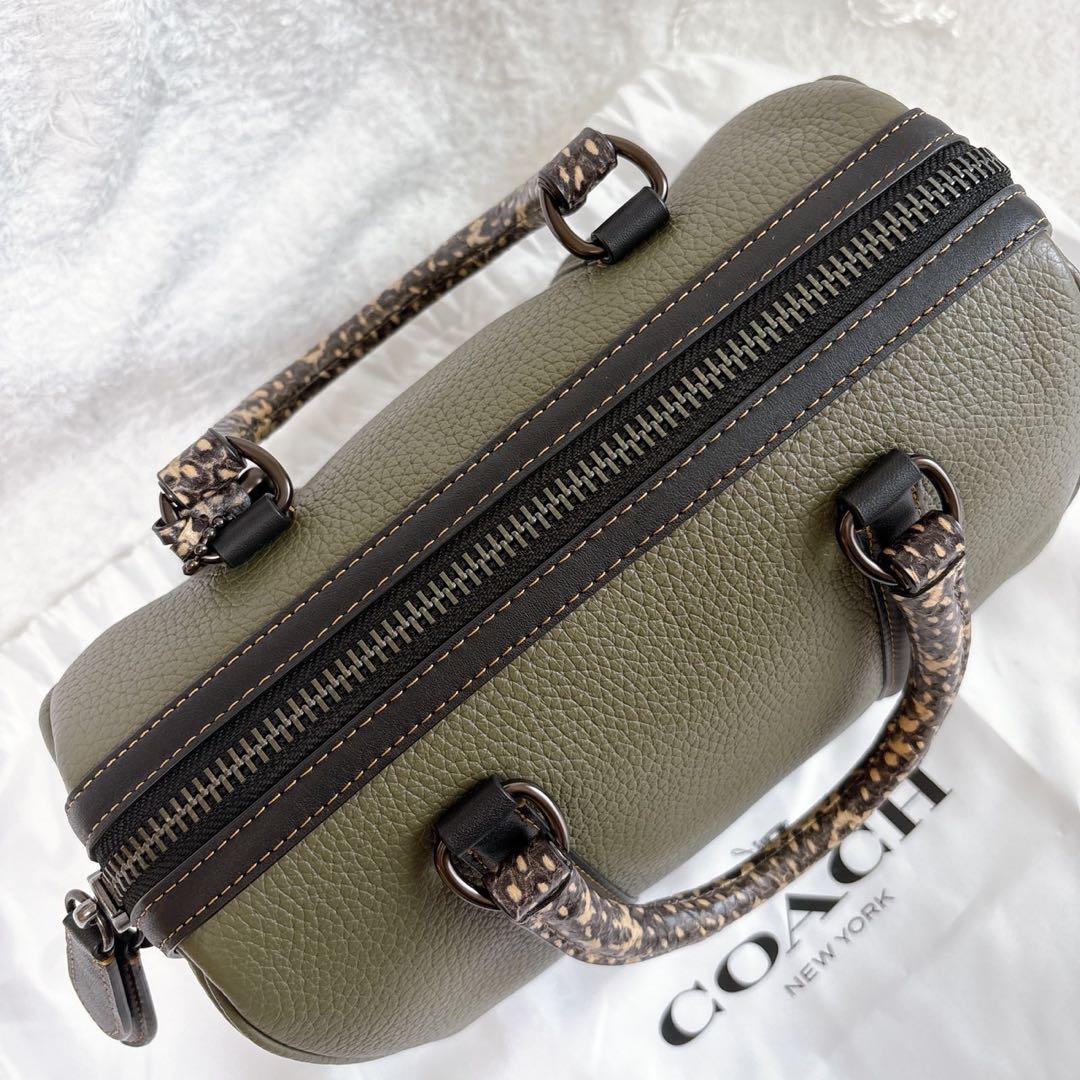 未使用級✨コーチCOACH ルビーサッチェル 25 グリーン C8533 バッグ