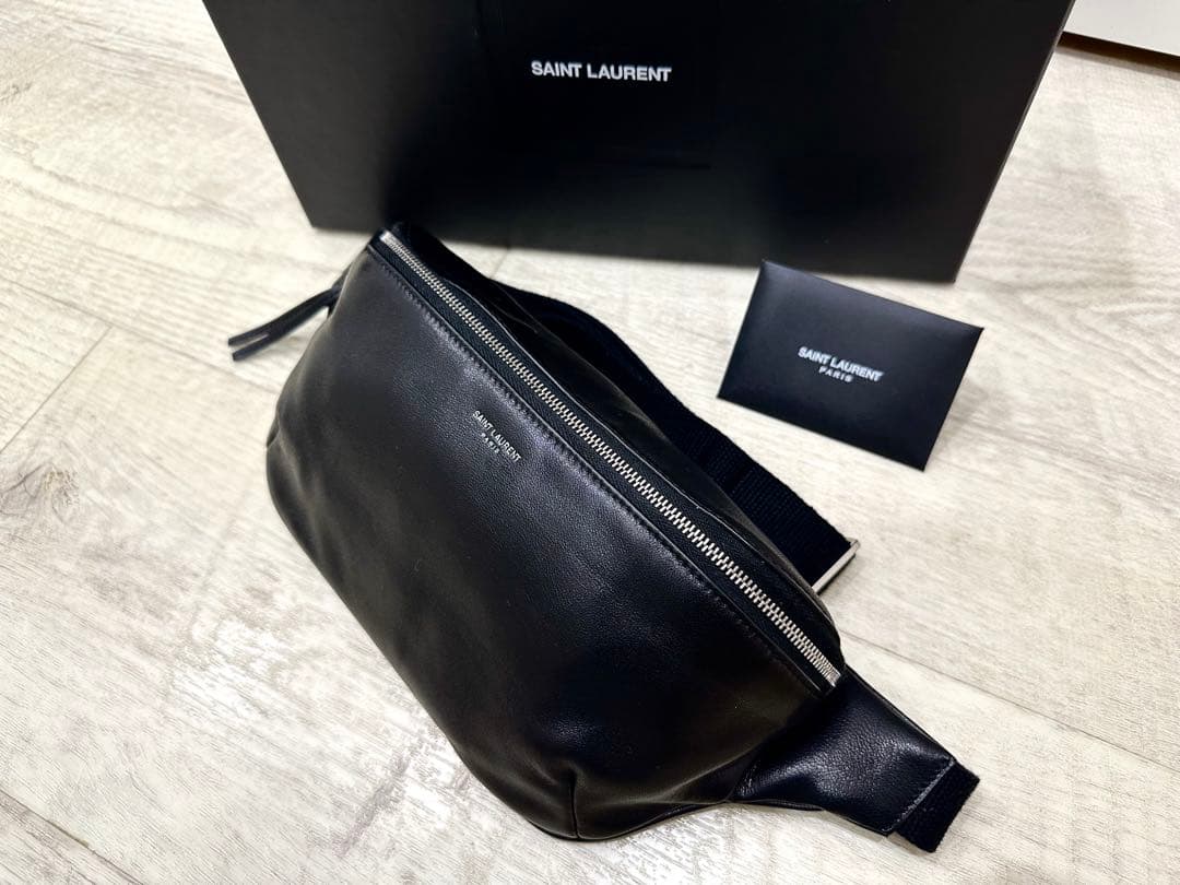 極美品/付属完備 SAINT LAURENT サンローラン ボディバッグ YSL