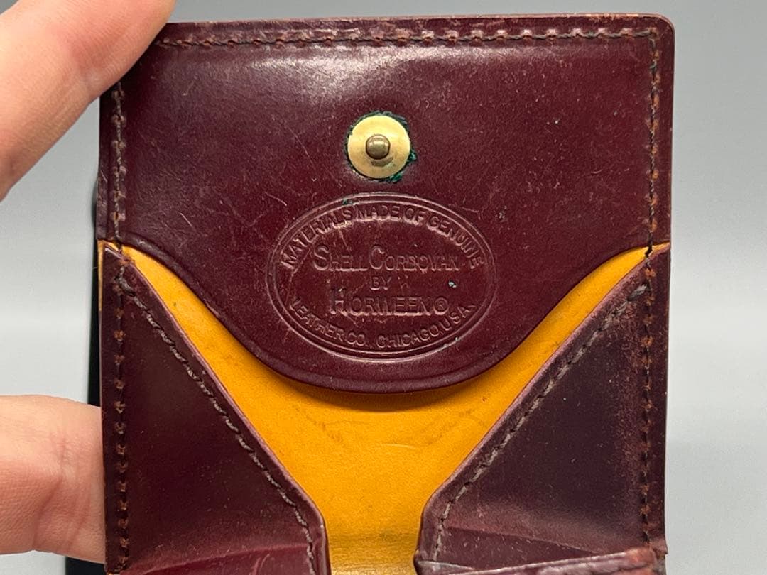 もんつー　GANZO ガンゾ シェルコードバン BOX小銭入れ、定期入れ