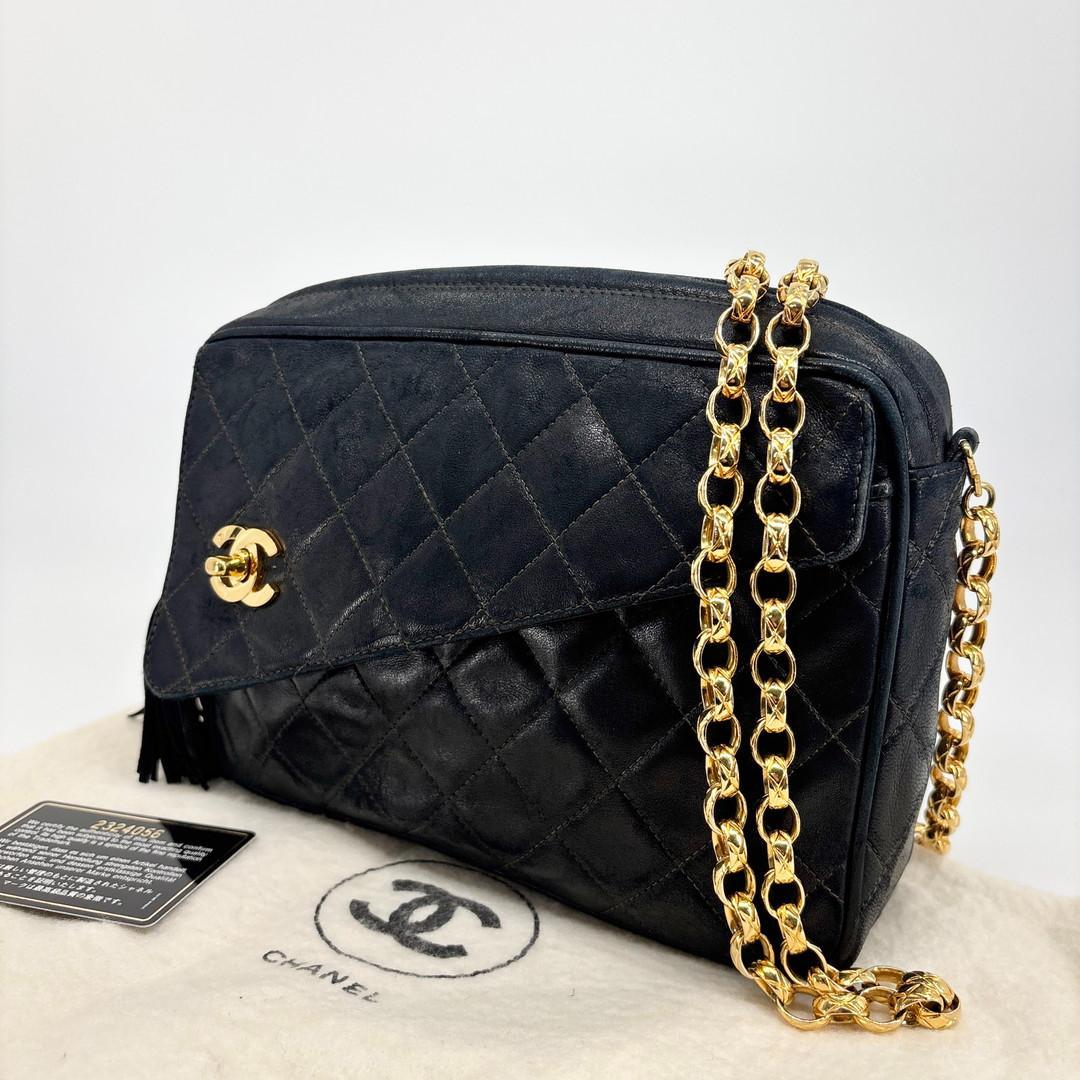 極美品 シャネル マトラッセ チェーン ショルダーバッグ ターンロック