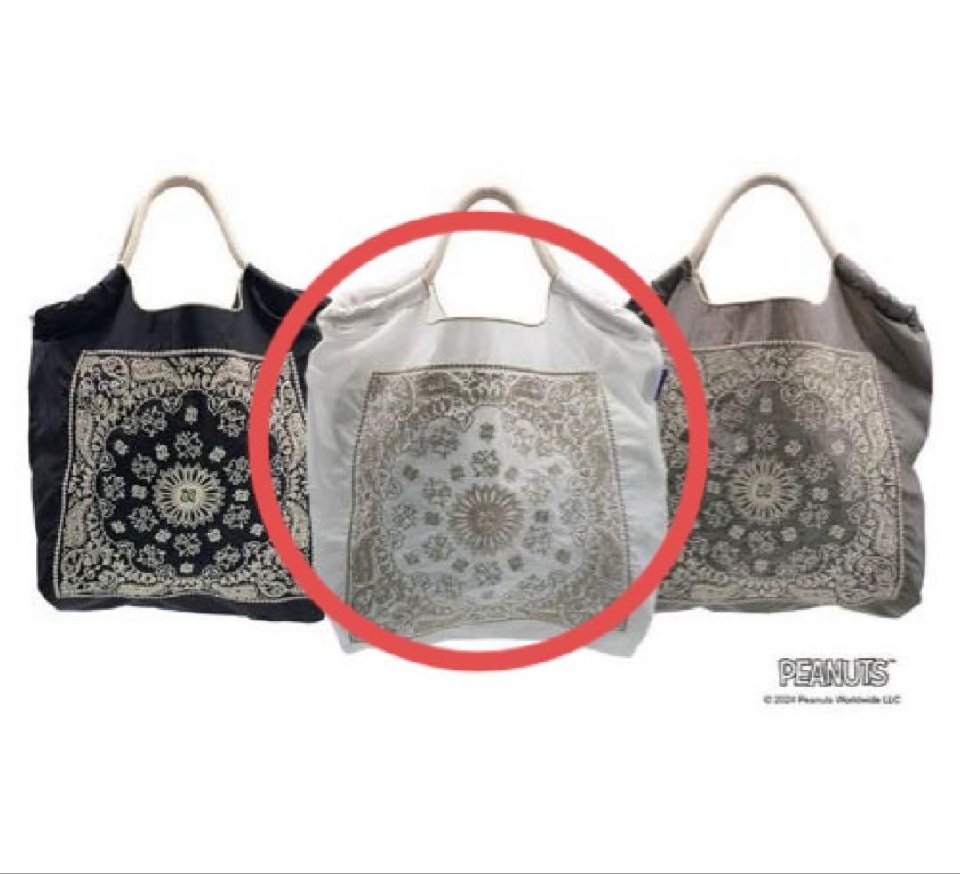 ボールアンドチェーン　ピーナッツ　バンダナ　白　Mサイズ　新品未使用