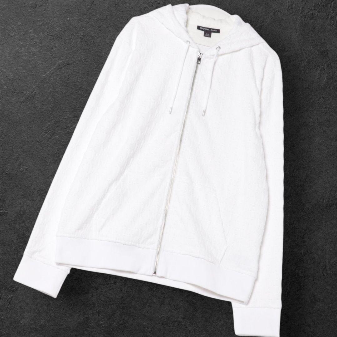 新品 マイケルコース ジャカード テリー フルジップ フーディ パーカー メンズ 新品 マイケルコース ジャカード テリー フルジップ フーディ パーカー