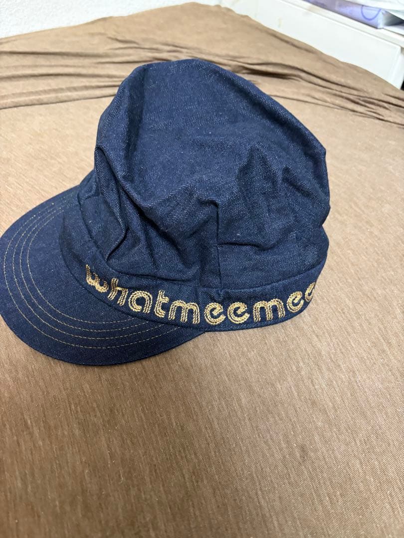 WMMW 吉田美和　デニム生地　キャスケット帽　藍色