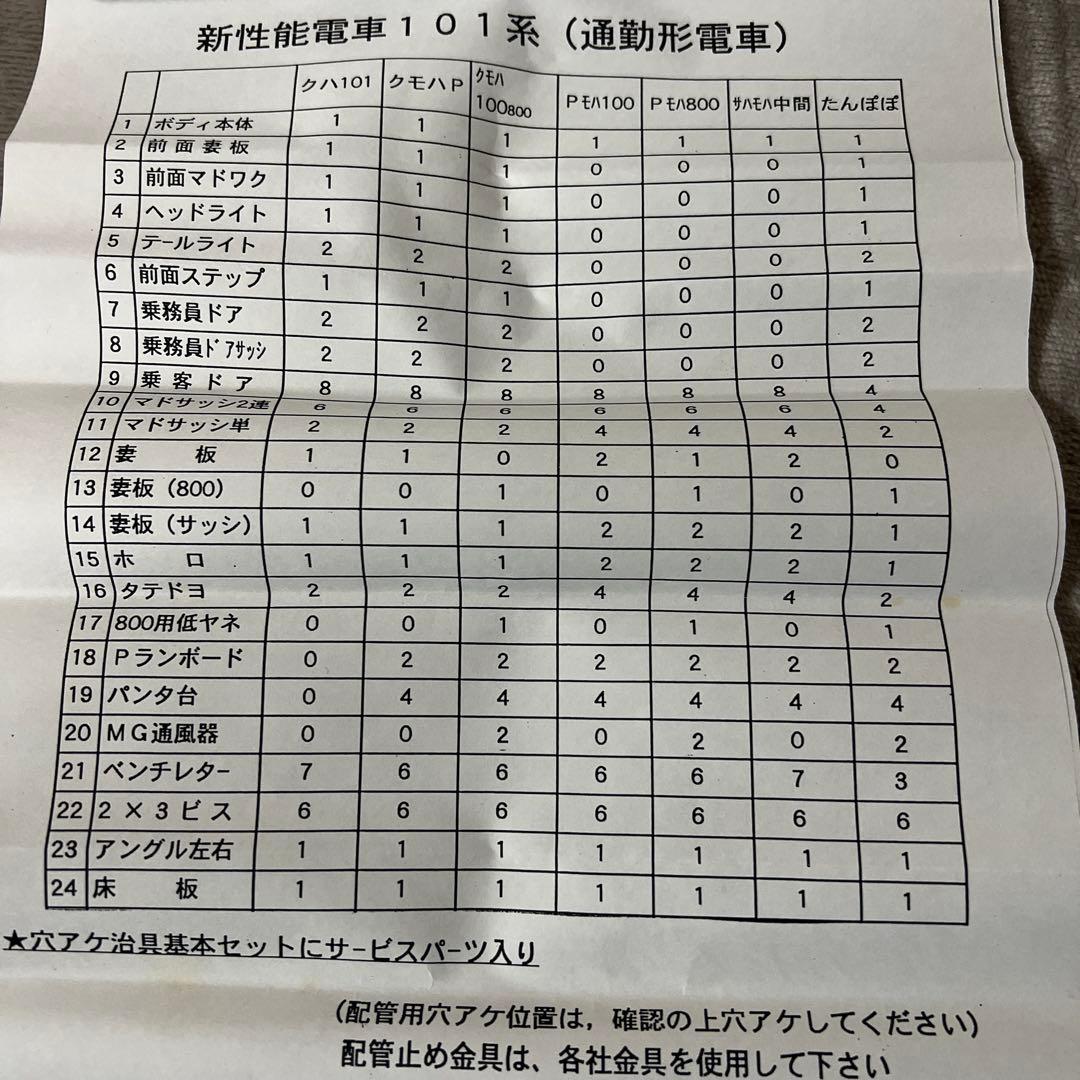 c*o様 KSモデル　たんぽぽ号　限定品　クモハ101 未組み立て　ジャンク　説