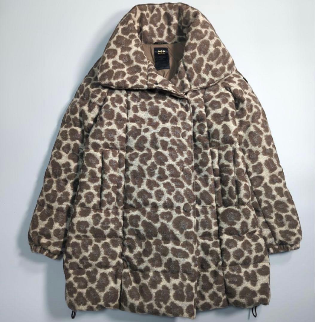値下げしました‼️即購入⭕️TATRAS ヒョウ柄ロングダウンジャケット
