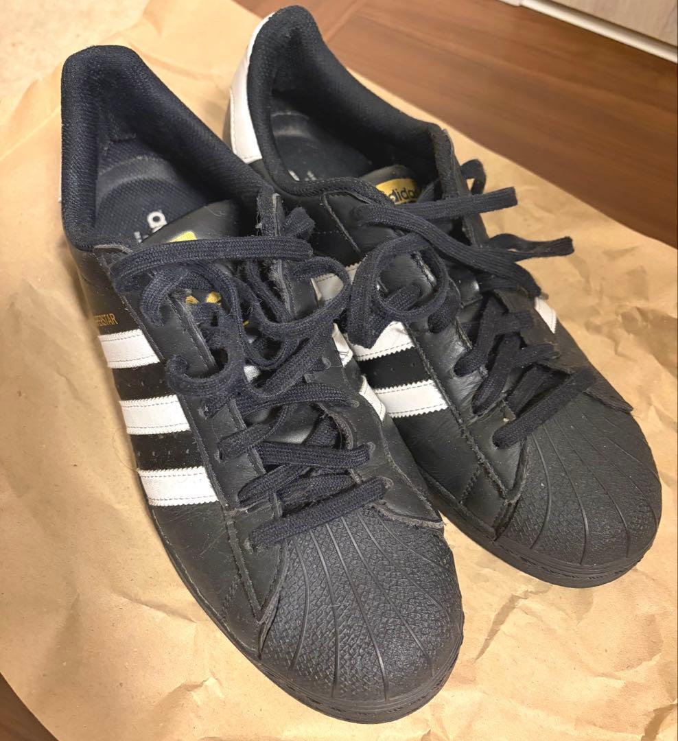 adidas superstar 27.5cm ブラック