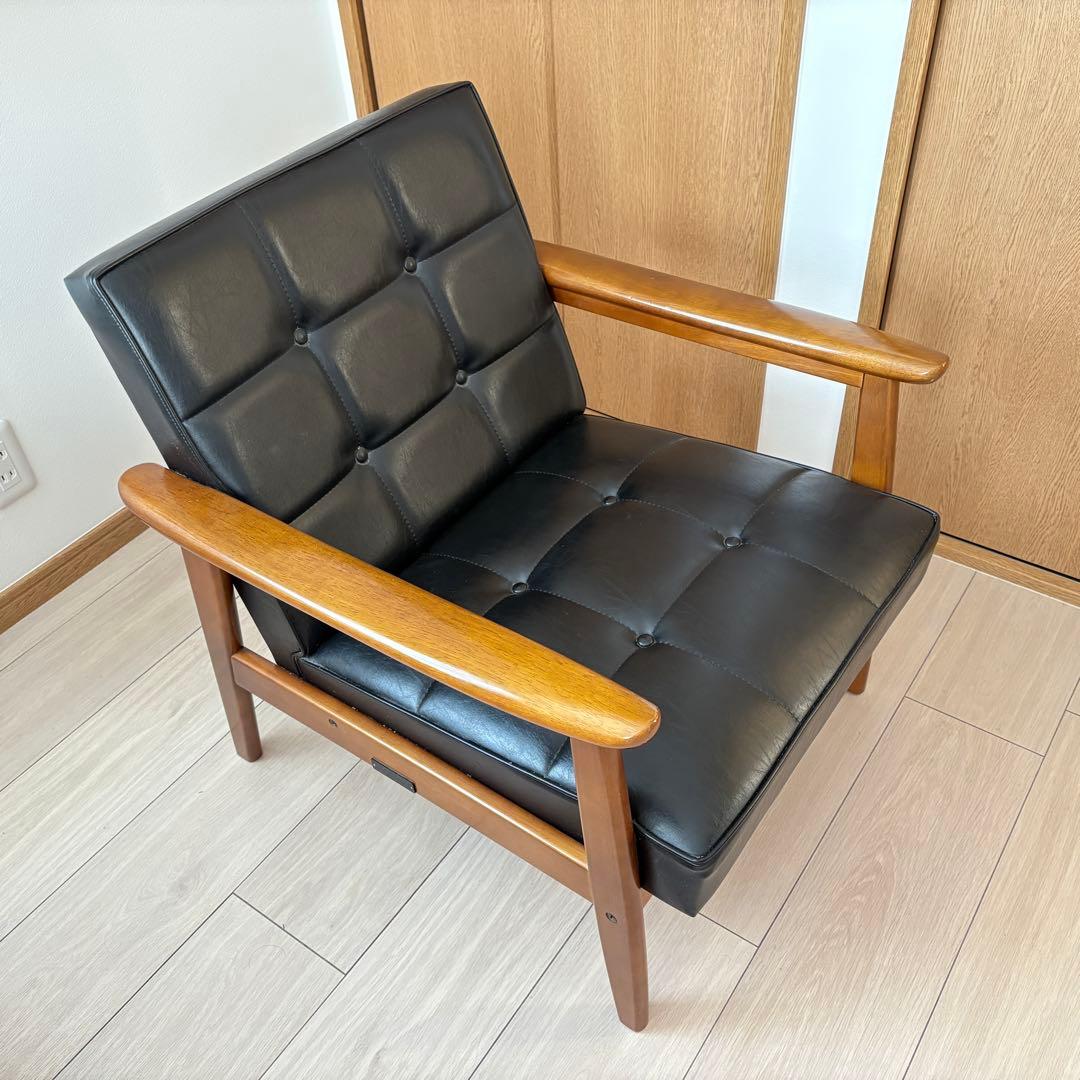 カリモク60 Kチェア　一人掛け　ソファ　スタンダードブラック カリモク60 Kチェア1シーター ≪ワイド≫ スタンダードブラック