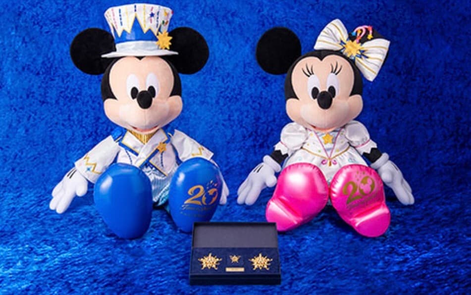 ファンダフルディズニー300個限定　ミキミニ20周年ぬいぐるみ　アクセサリー付 公式】“東京ディズニーシー20周年の思い出に” 「ファンダフル