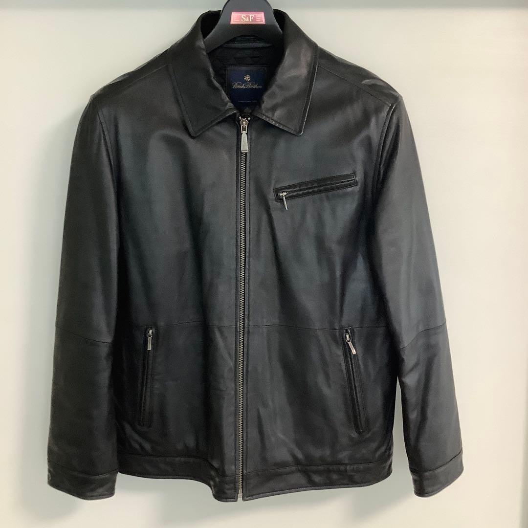 【売切り】極美品 ブルックスブラザーズ レザー 羊革 シングル ライダース L