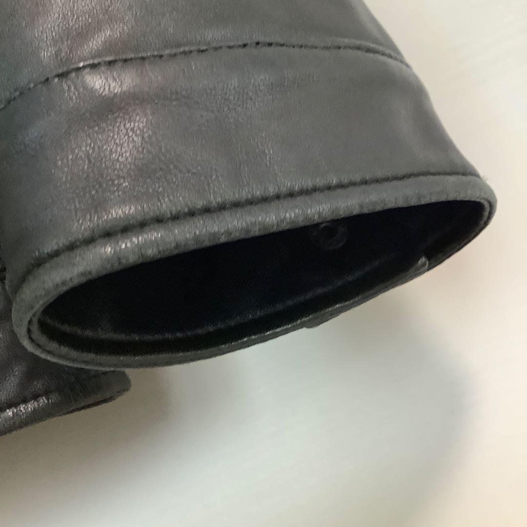 売切り】極美品 ブルックスブラザーズ レザー 羊革 シングル ライダース L