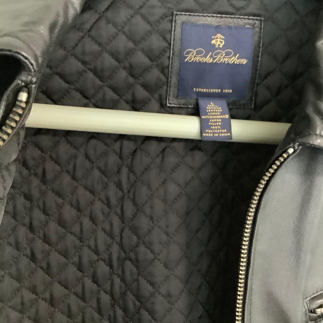 売切り】極美品 ブルックスブラザーズ レザー 羊革 シングル ライダース L