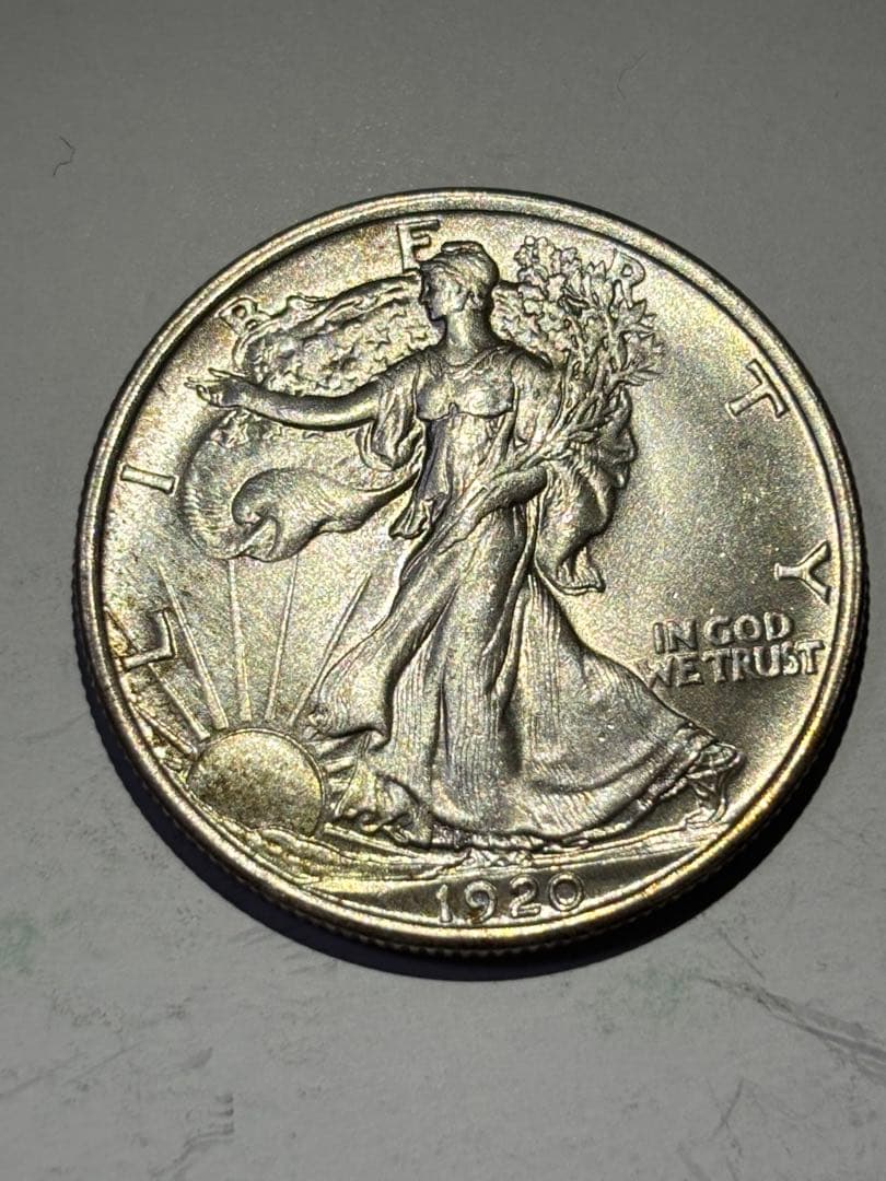 アメリカ　50セント銀貨　1920年　古銭　外国　ハーフダラー アメリカ ケネディ・ハーフダラー 50セント銀貨 シルバー400コイン