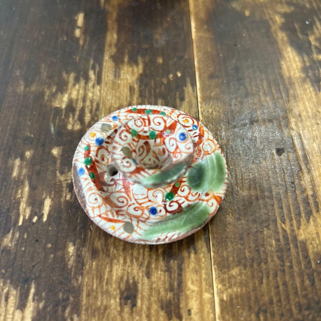 希少 作家 人気陶芸作家 苧坂恒治作 渦赤絵 手描き 急須 1点もの