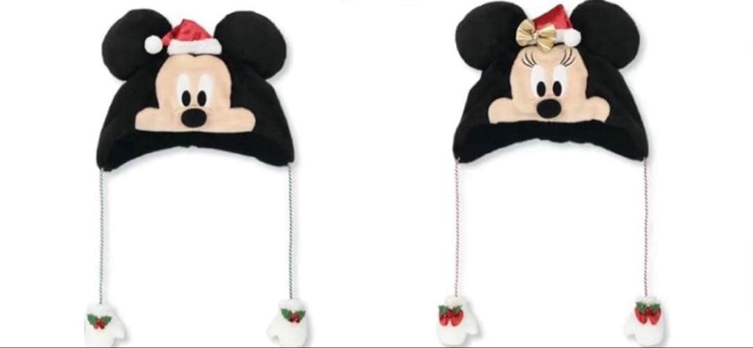 【ディズニーランド】クリスマスファンキャップ〈ミッキー＆ミニー〉セット※匿名配送