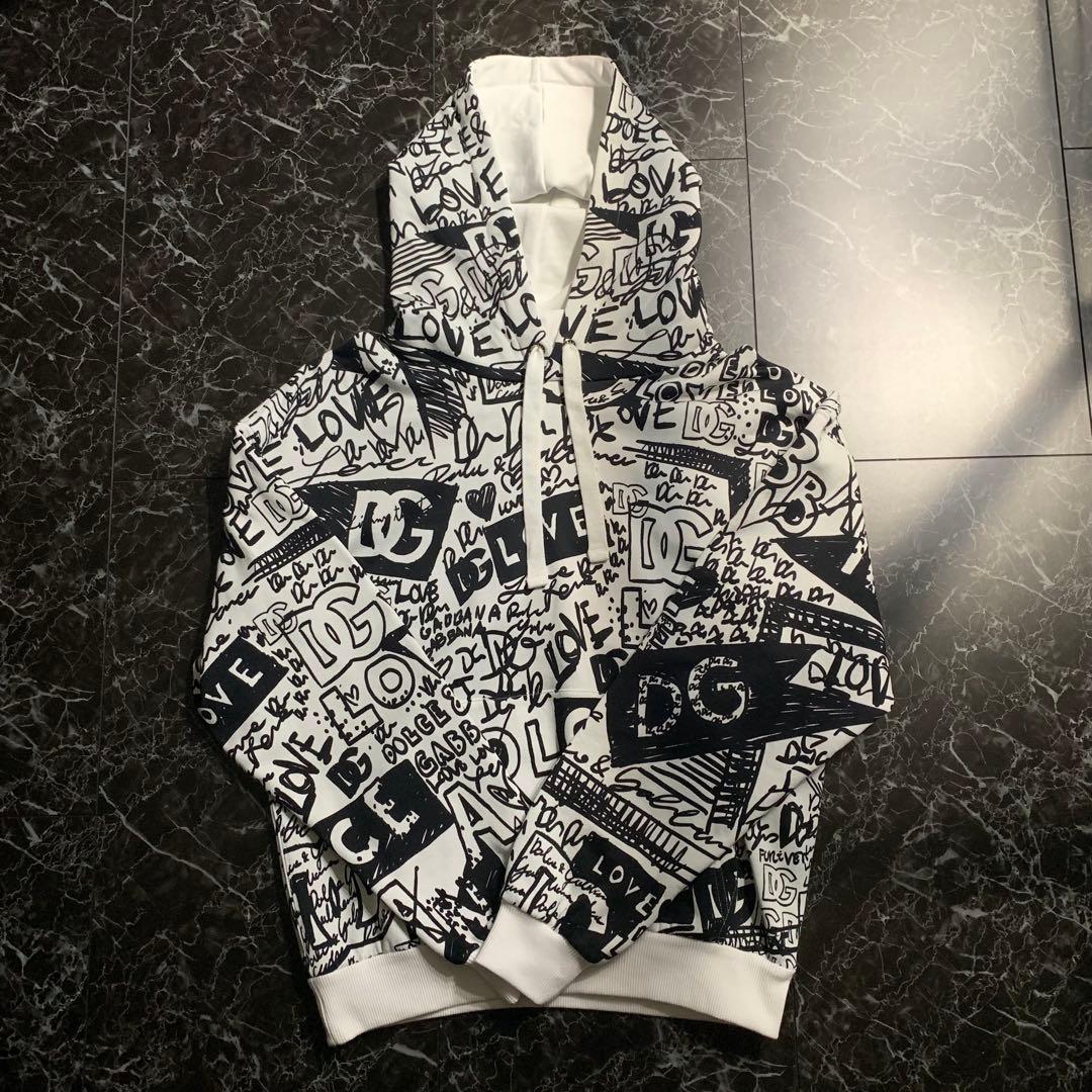 ★新品★DOLCE & GABBANA★フロックドグラフィティプリントパーカー★