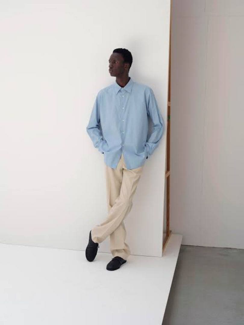 トップス 24ss AURALEE washed finx twill shirt 3