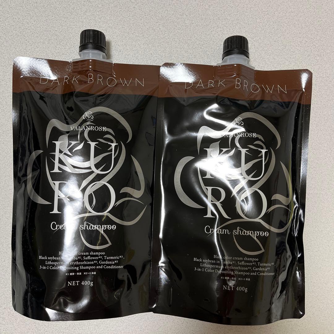 バランローズ　KURO クリームシャンプー ダークブラウン400g 2個セット