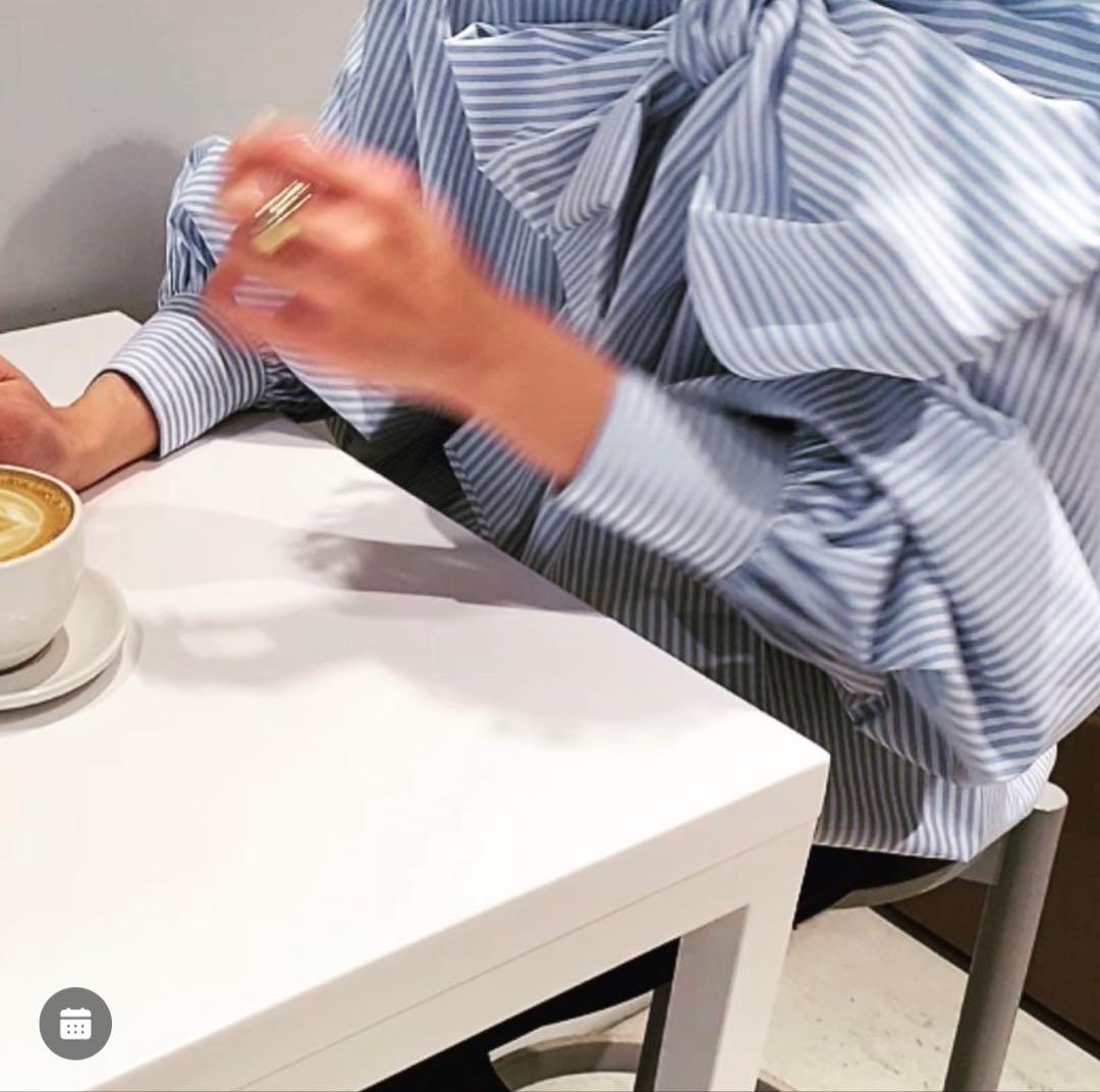 新品 heve ボータイブラウス ストライプ 予約》SHIPS Colors:〈洗濯機可能〉ロールカラー ストライプ ブラウス2