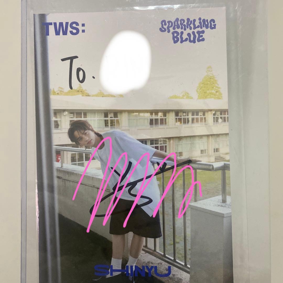 TWS SHINYU シニュ SPARKRING BLUE直筆サインポストカード - メルカリ