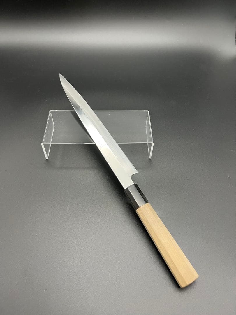 佐文 本焼 鏡面仕上 玉白鋼全鋼　柳刃