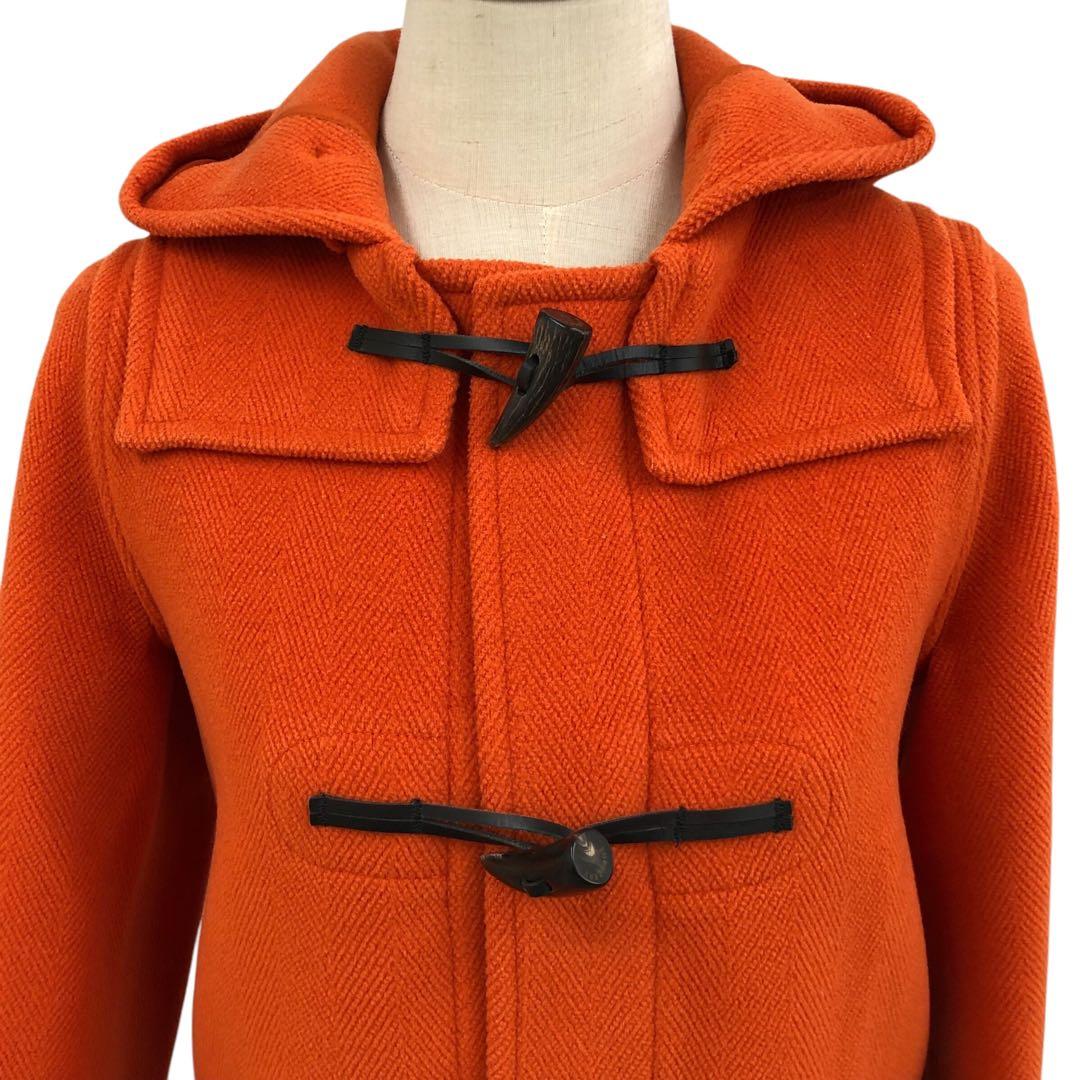 美品 バーバリーロンドン コート ダッフルコート オレンジ レディース