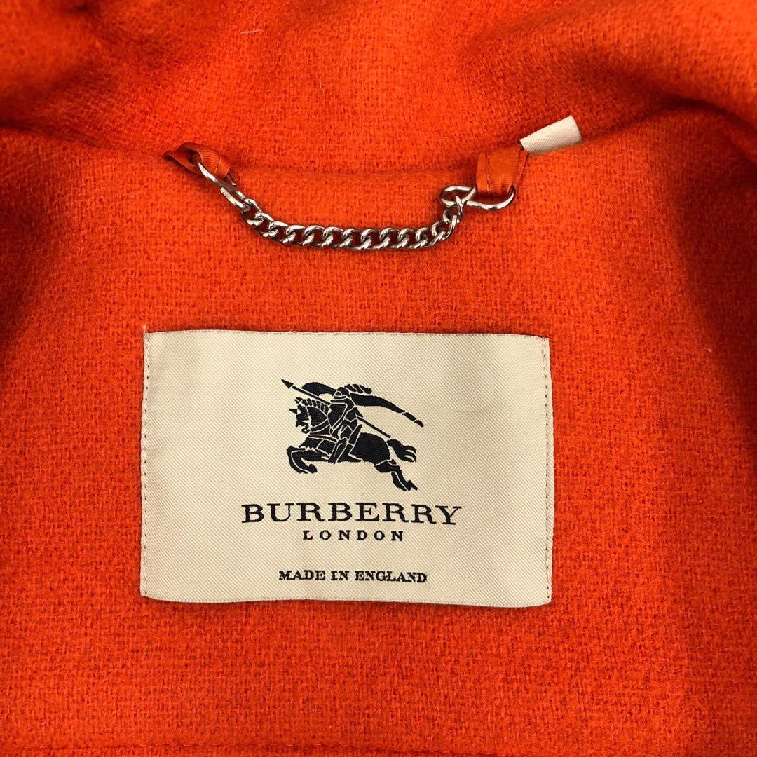 美品 バーバリーロンドン コート ダッフルコート オレンジ レディース