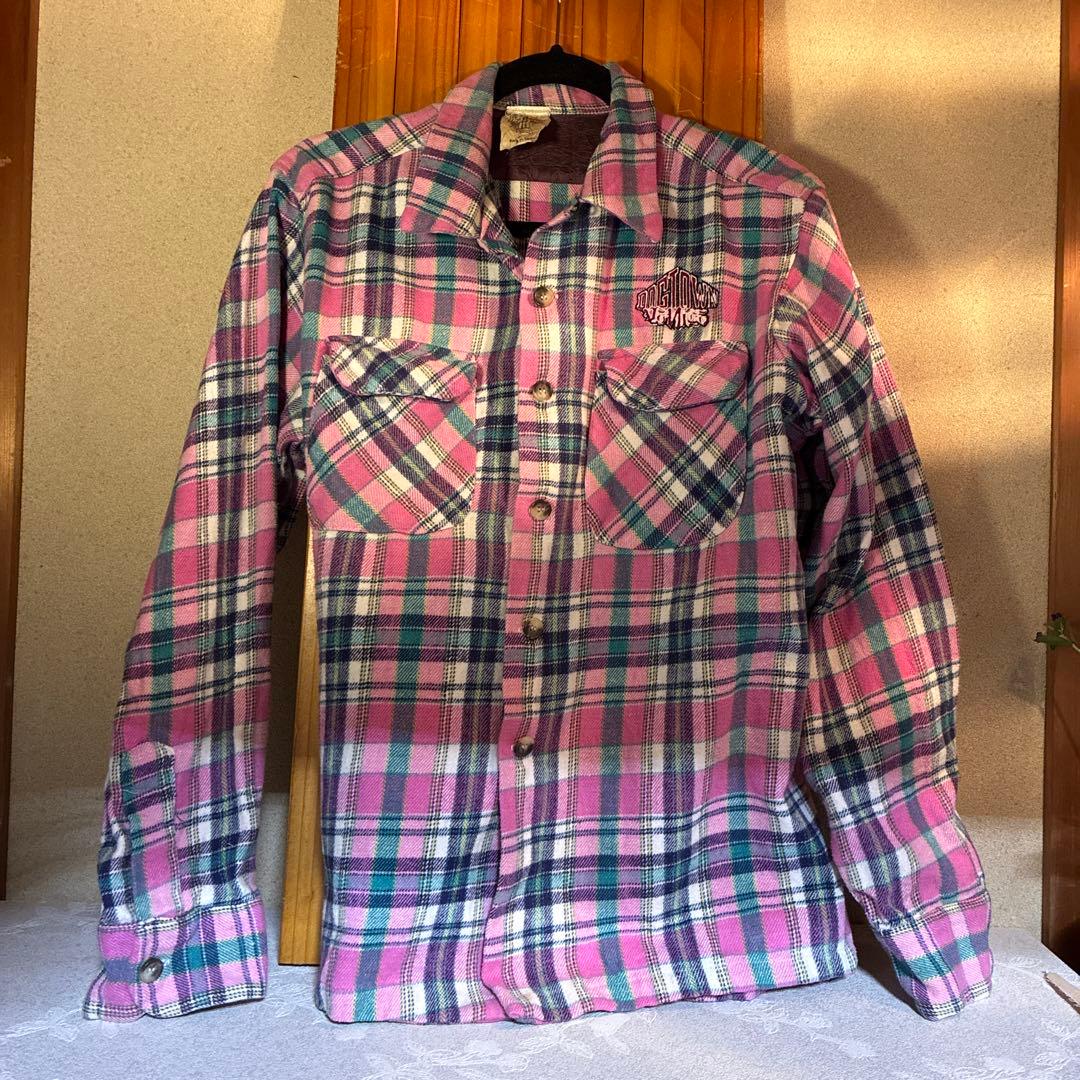 DOGTOWN 長袖シャツLサイズ　ピンク　made in U.S.A