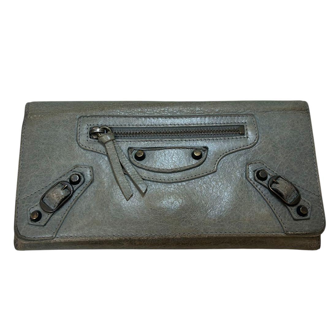 BALENCIAGA 長財布　シティ　グレー　バレンシアガ