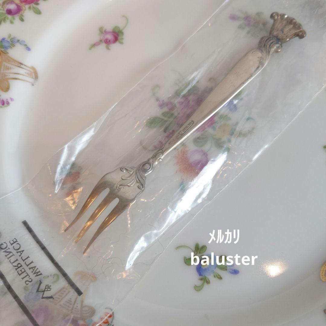 アメリカ　Wallace　純銀　Stirling　スターリングシルバー　フォーク