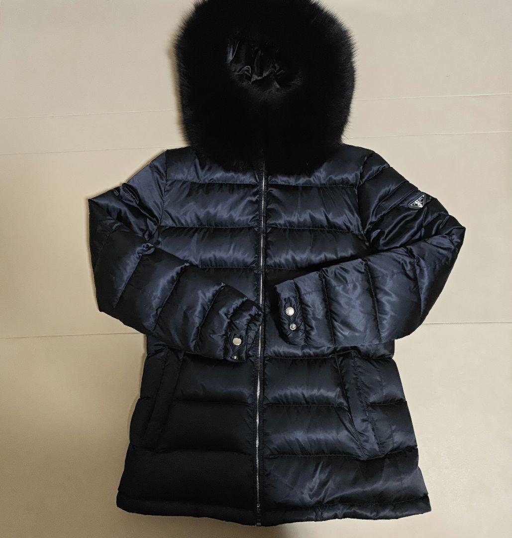 PRADA プラダ ファー ダウン 三角プレート 44