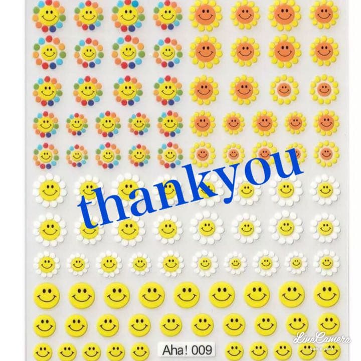 ニコちゃんお花ネイルシール