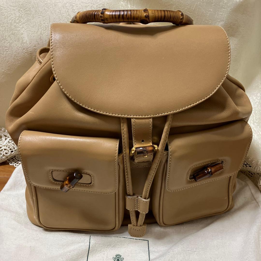 値下げGUCCI バンブーリュック 中古・古着通販】GUCCI (グッチ) バンブー ミニリュック ブラック