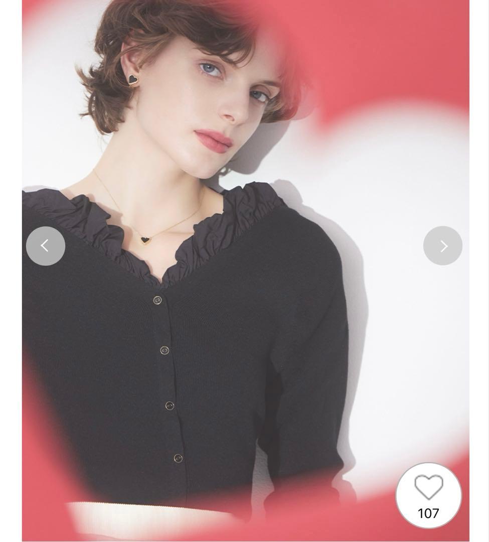 CELFORD ハートネックリブニットプルオーバー