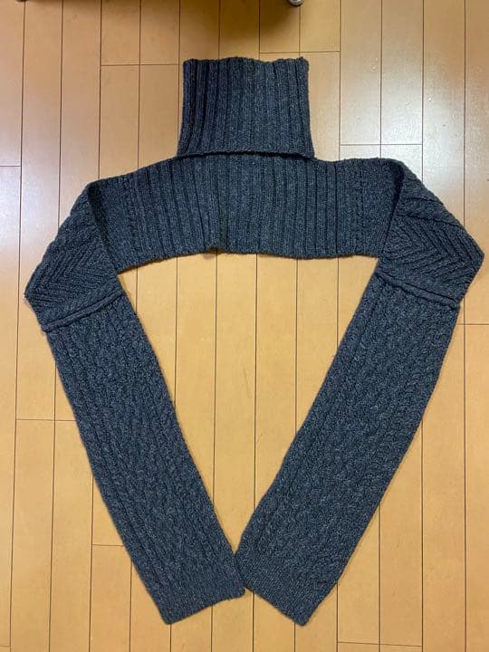 定価30800円ワイズスヌードネックウォーマー一体型ニットデザインロングマフラー