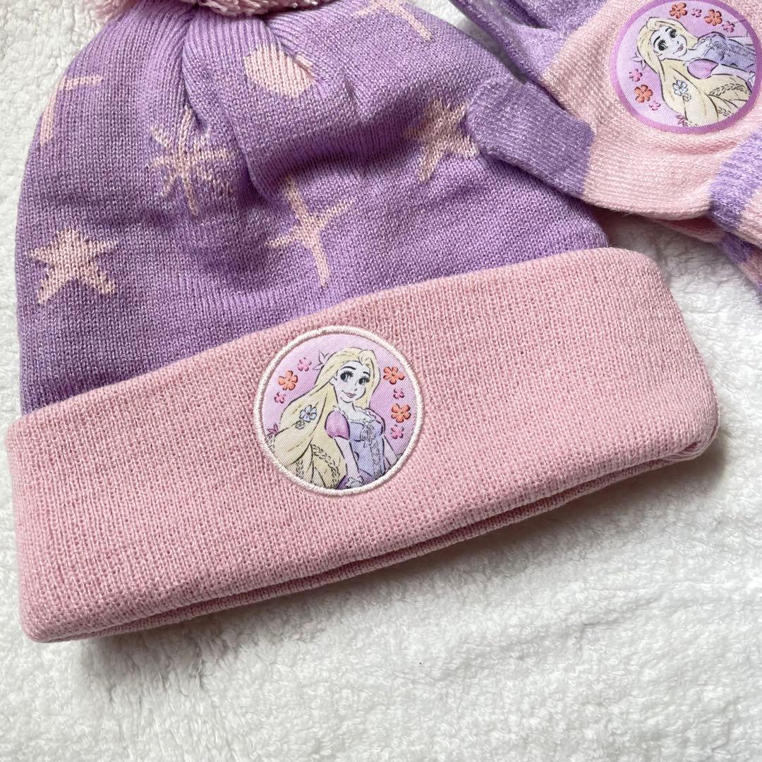 ディズニー ラプンツェル 帽子 手袋セット ニット帽 子供用 プリンセス