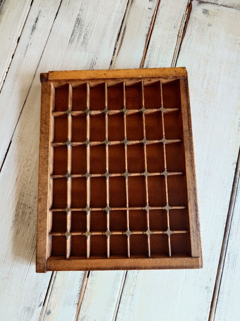 プリンタートレイ　ディスプレイトレイ　イギリスビンテージ　木製