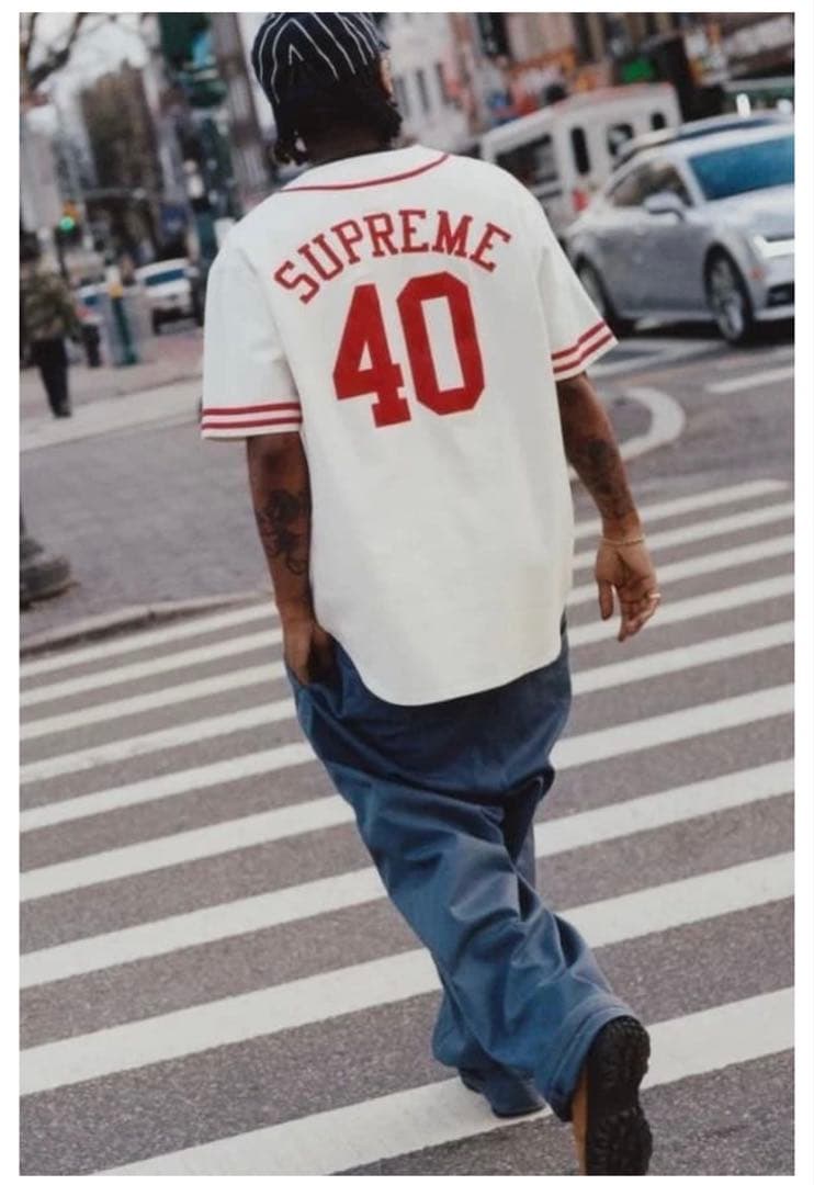 Supreme 40 Acres Twill Baseball Jersey M - メルカリ