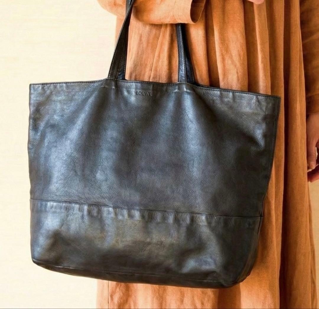 LOEWE ロエベ ナッパレザー トートバッグ 黒 バッグ