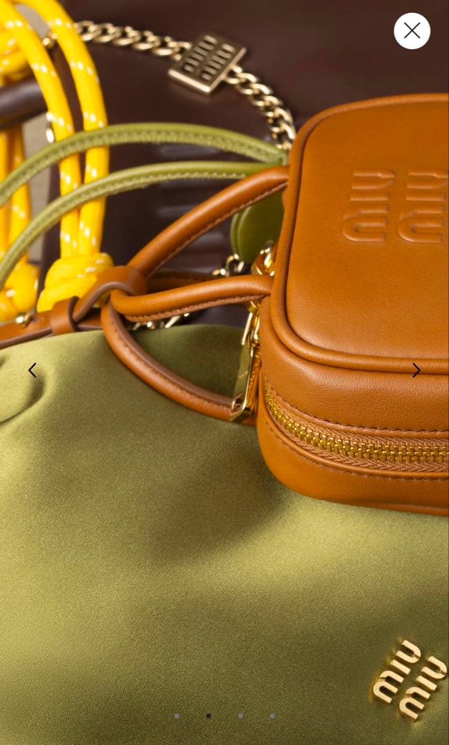 楽天市場】ミュウミュウ MIU MIU ダッチェス ポーチ オリーブグリーン