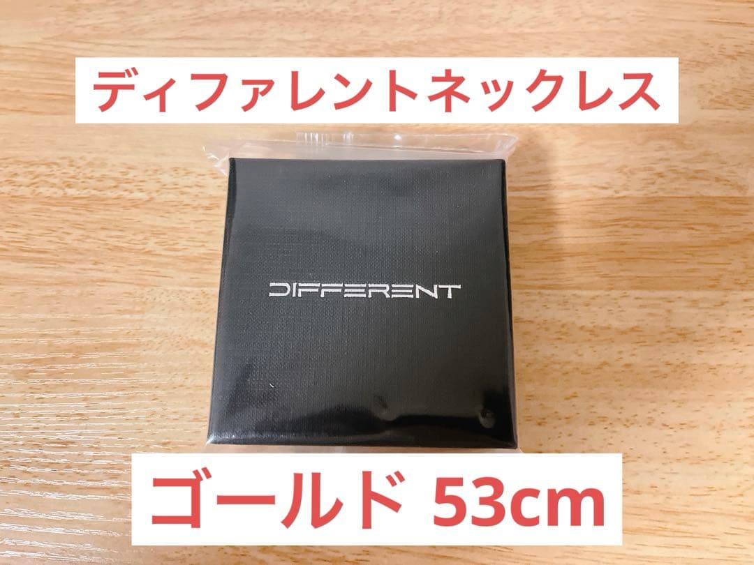 【新品未開封】DIFFERENTネックレス ゴールド　53cm